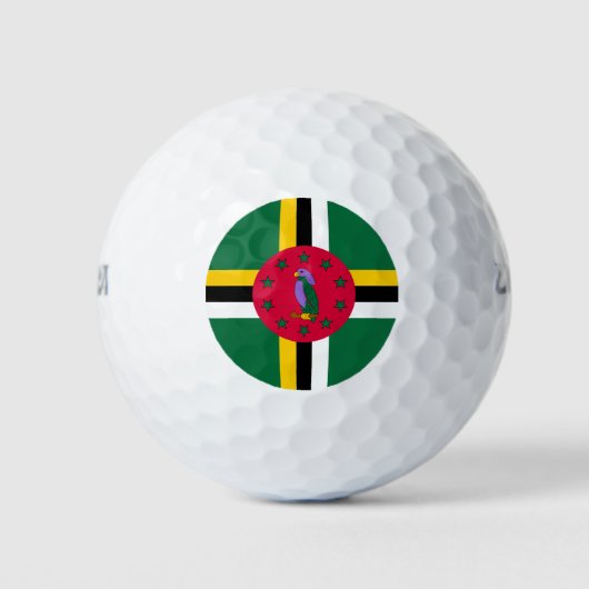 vlag van Dominica Golfballen (Voorkant)