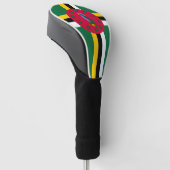 vlag van Dominica Golfheadcover (Schuin)