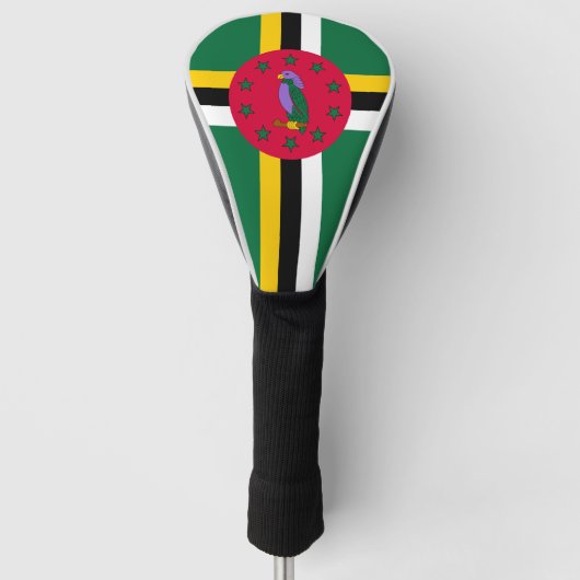 vlag van Dominica Golfheadcover (Voorkant)