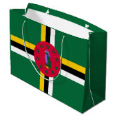 Vlag van Dominica Groot Cadeauzakje (Achterkant Gekanteld)