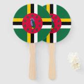 Vlag van Dominica Handwaaier (Voorkant en achterkant)