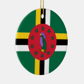 vlag van Dominica Keramisch Ornament (Rechts)