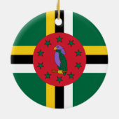 vlag van Dominica Keramisch Ornament (Achterkant)
