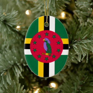 Vlag van Dominica Keramisch Ornament