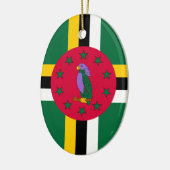 vlag van Dominica Keramisch Ornament (Links)