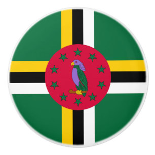 Vlag van Dominica Keramische Knop