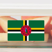 Vlag van Dominica Labels (Aangebracht)