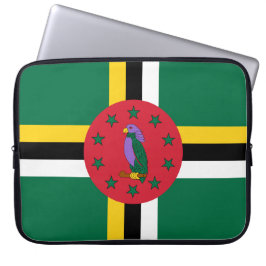 vlag van Dominica Laptop Sleeve