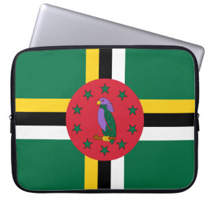 vlag van Dominica Laptop Sleeve