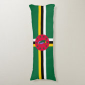 Vlag van Dominica Lichaamskussen (Voorkant Verticaal)