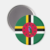 Vlag van Dominica Magneet (Voorkant / Achterkant)