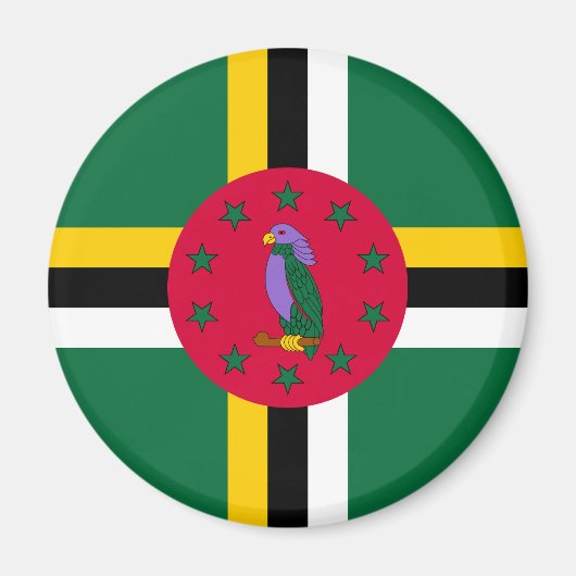 Vlag van Dominica Magneet (Voorkant)