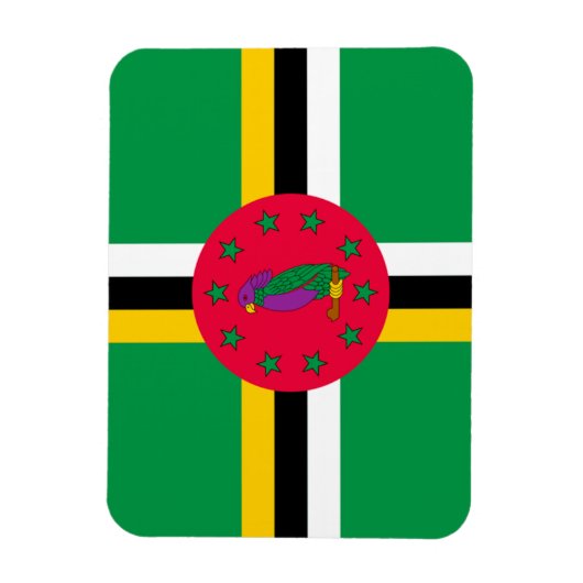 vlag van Dominica Magneet (Verticaal)