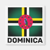 vlag van Dominica Magneet (Voorkant)