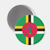 vlag van Dominica Magneet (Voorkant / Achterkant)