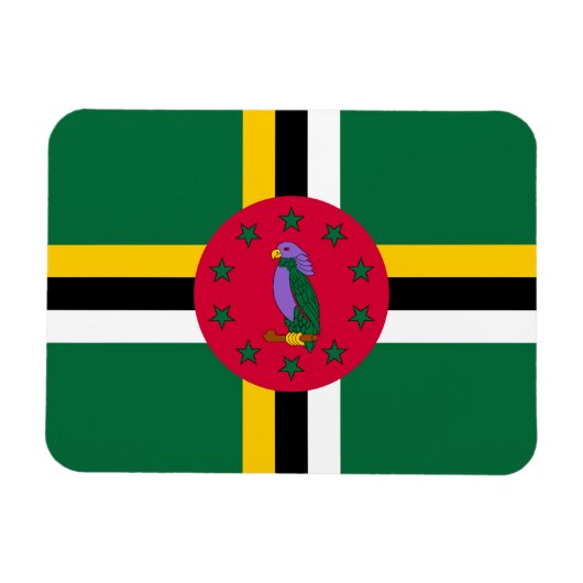 Vlag van Dominica Magneet (Horizontaal)