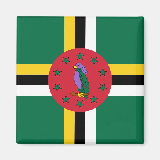 vlag van Dominica Magneet (Voorkant)