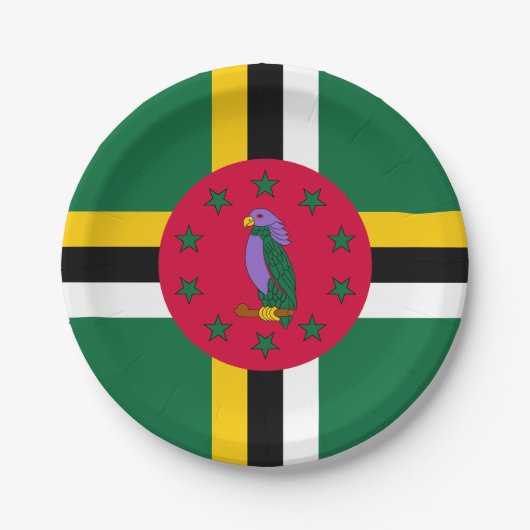 Vlag van Dominica Papieren Bordje (Voorkant)
