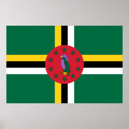 Vlag van Dominica Poster