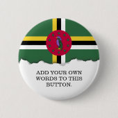 vlag van Dominica Ronde Button 5,7 Cm (Voorkant)
