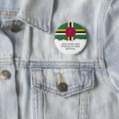 vlag van Dominica Ronde Button 5,7 Cm (In situ)