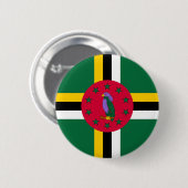 Vlag van Dominica Ronde Button 5,7 Cm (Voorkant /achterkant)