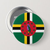 vlag van Dominica Ronde Button 7,6 Cm (Voorkant /achterkant)
