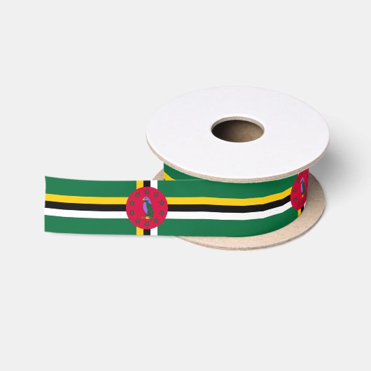 Vlag van Dominica Satijnen Lint (Spoel)