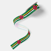 Vlag van Dominica Satijnen Lint (Achterkant)