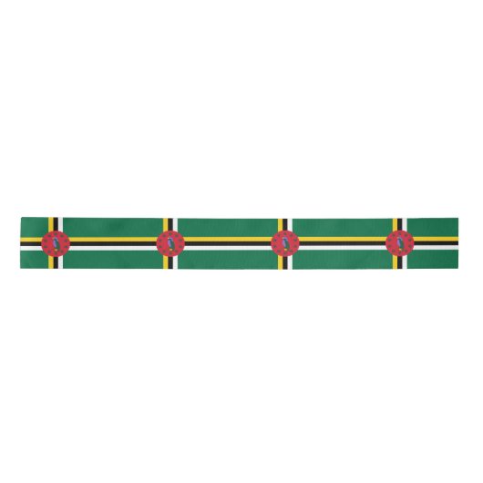 vlag van Dominica Satijnen Lint (Voorkant)