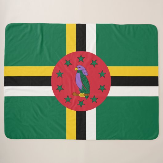 vlag van Dominica Sherpa Deken (Voorkant (horizontaal))