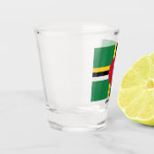 vlag van Dominica Shot Glas (Links)
