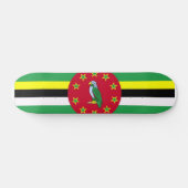 Vlag van Dominica Skateboard (Horizontaal)