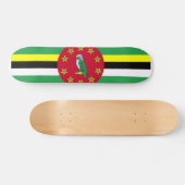 Vlag van Dominica Skateboard (Horizontaal)