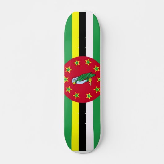 Vlag van Dominica Skateboard (Voorkant)
