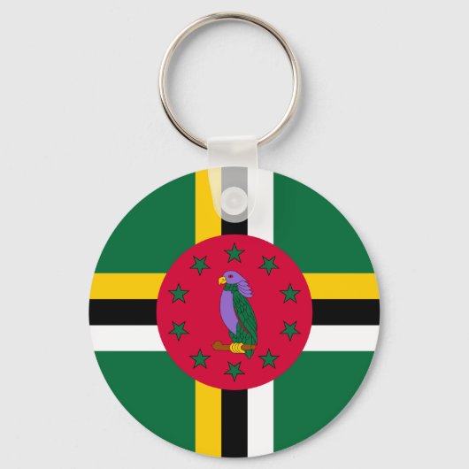 vlag van Dominica Sleutelhanger (Voorkant)