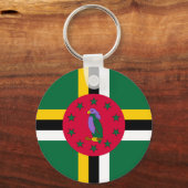 vlag van Dominica Sleutelhanger (Voorkant)