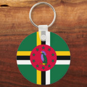 Vlag van Dominica Sleutelhanger (Voorkant)