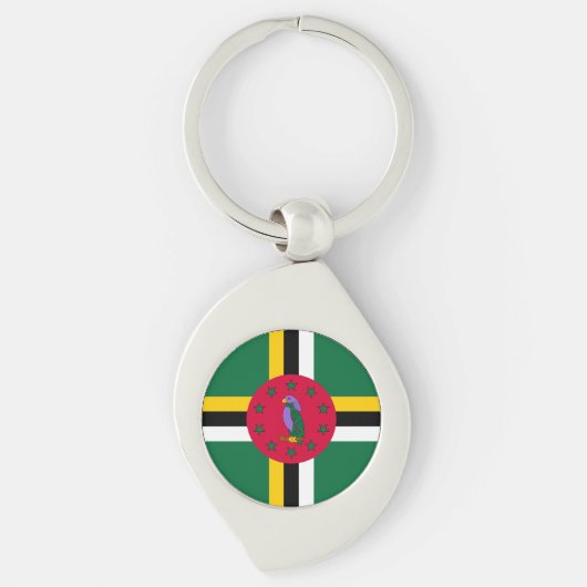 Vlag van Dominica Sleutelhanger (Voorkant)