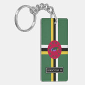 vlag van Dominica Sleutelhanger (Voorkant Links)