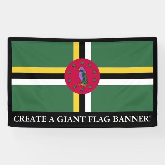 vlag van Dominica Spandoek (Horizontaal)