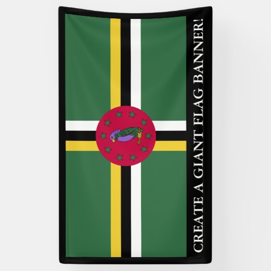 vlag van Dominica Spandoek (Verticaal)