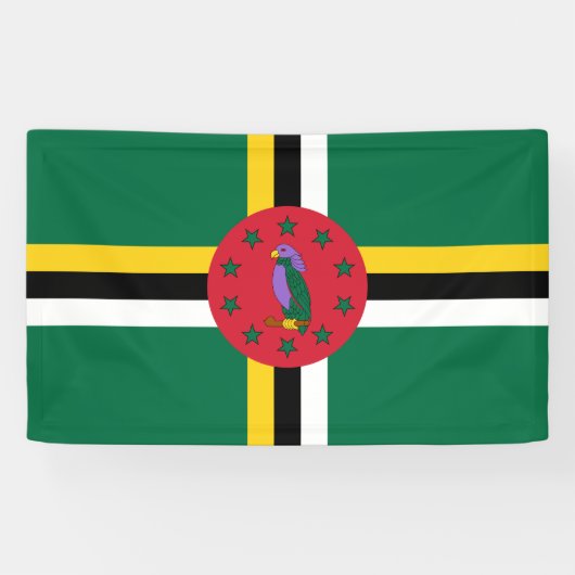 vlag van Dominica Spandoek (Horizontaal)