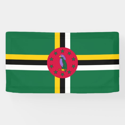 Vlag van Dominica Spandoek (Horizontaal)
