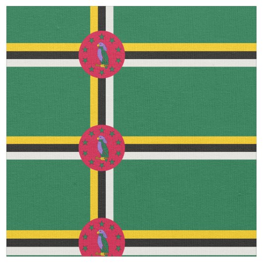 Vlag van Dominica Stof (Close Up)