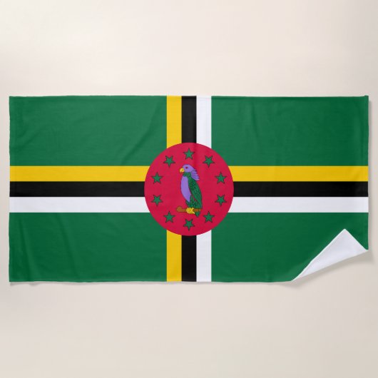 Vlag van Dominica Strandlaken (Voorkant)