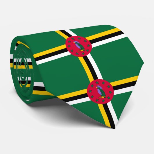 Vlag van Dominica Stropdas (Opgerold)