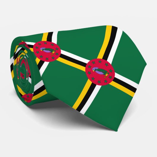 Vlag van Dominica Stropdas (Opgerold)
