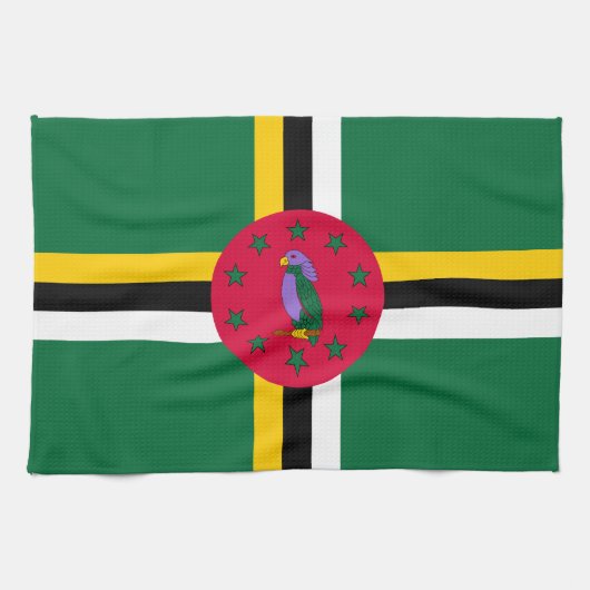 Vlag van Dominica Theedoek (Horizontaal)