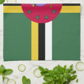 vlag van Dominica Theedoek (Gevouwen)